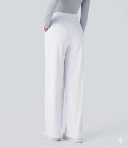Pantalon tailleur ALERA Flex™ DayStretch à taille haute, coupe droite, avec poches pratiques.