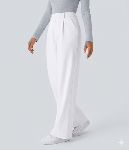 Pantalon tailleur ALERA Flex™ DayStretch à taille haute, coupe droite, avec poches pratiques.